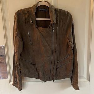 Blank NYC Faux Silk Bomber Jacket